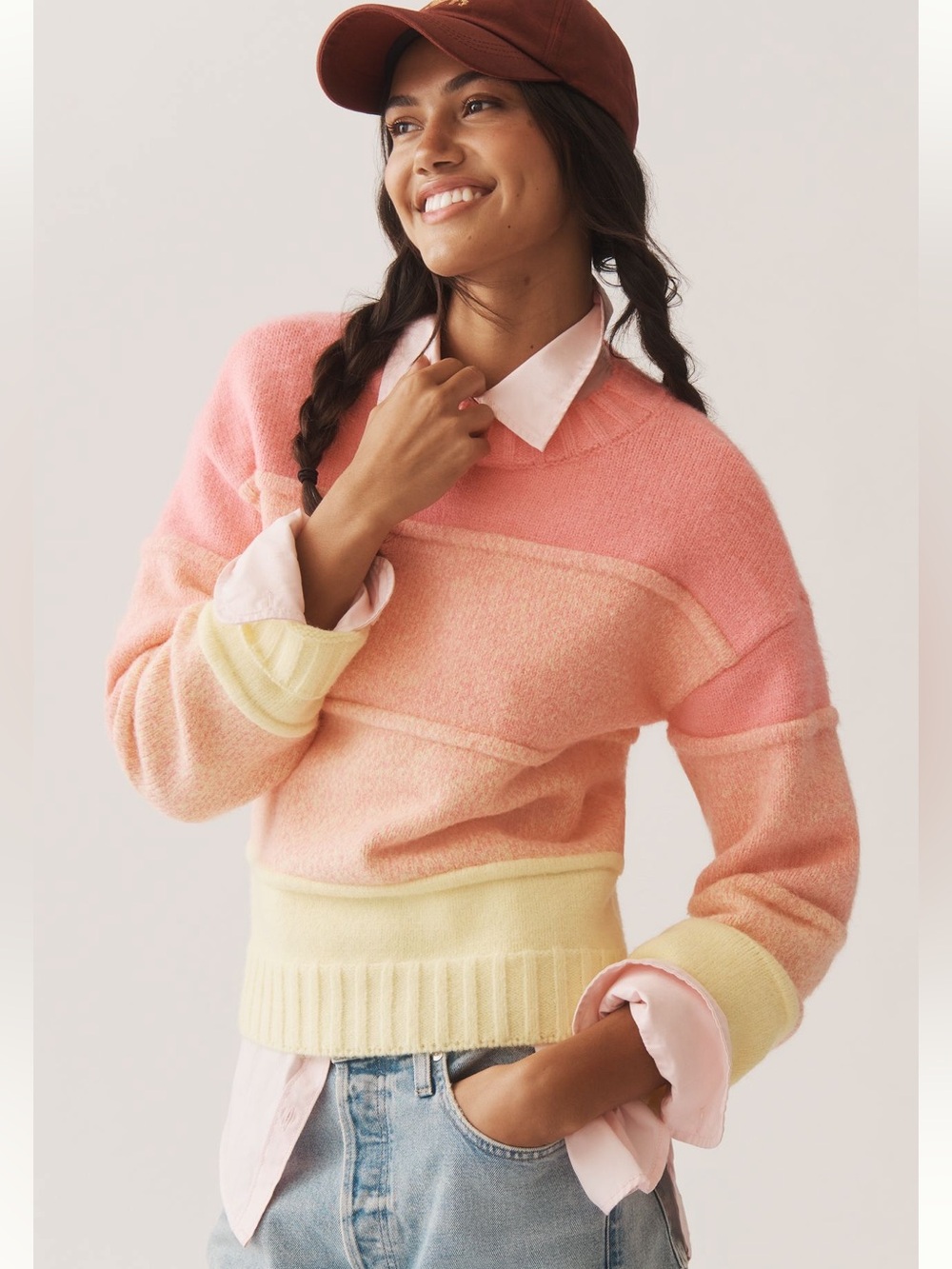 Anthro English Factory NWT Sz S vibrant, soft ombré sweater; sold out @anthro
